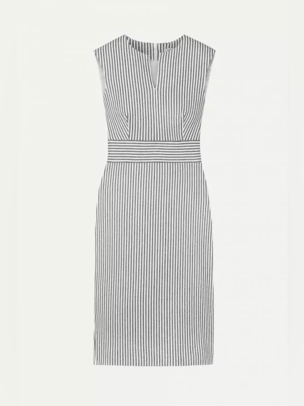 MaxMara Caraffa Striped Cotton and Linen Blend Dress 2 - Picture 10 of 10